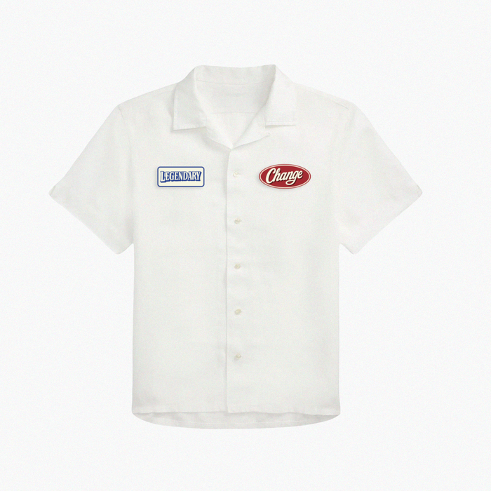 Driven Trucker Button Up - White