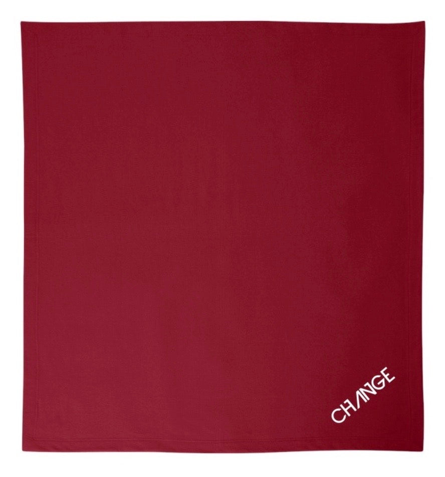 Red Fleece CHANGE Blanket